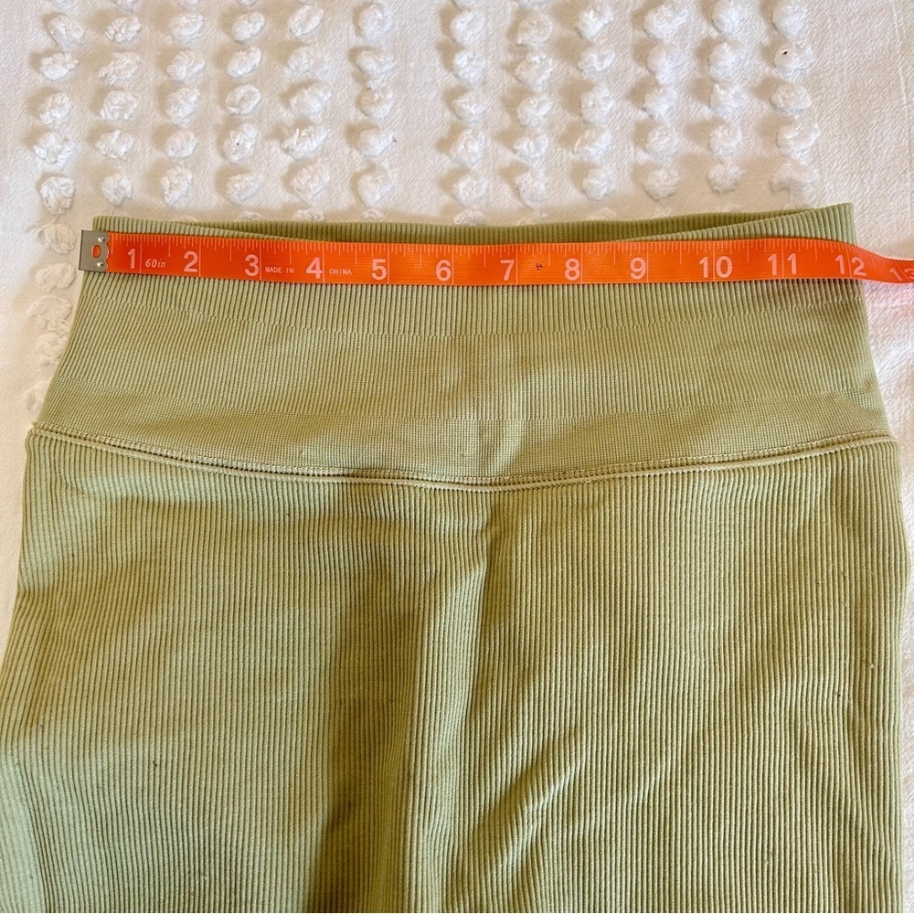 J. Crew Women’s Light Sage Ribbed Leggings Sz S - Picture 5 of 7